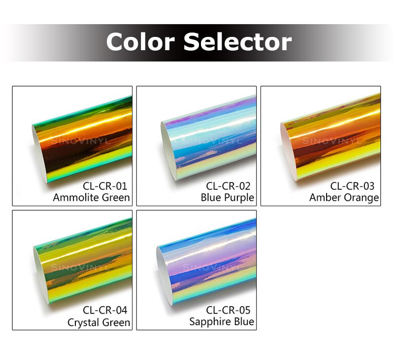 Chrom Car Wrap New Arrival Pink Red Laser Neo Rainbow Chrome Mirror Car Sticker Wrap Vinyl Wrapping Film