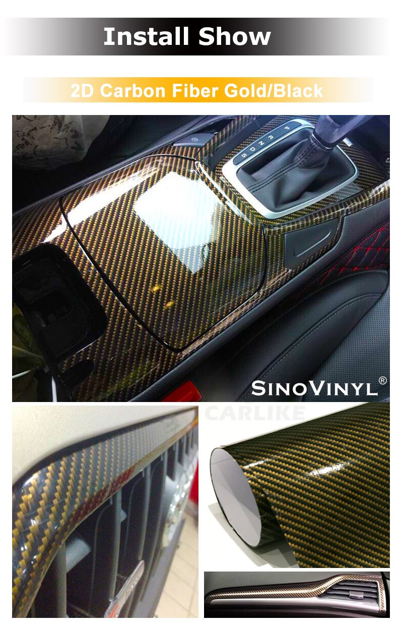 Wholesale Black Carbon Fiber Car Wrap Vinyl For Car Decoration