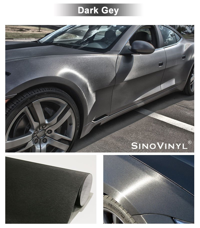 Matte Brushed Aluminum Metallic Vinyl Wrap Car