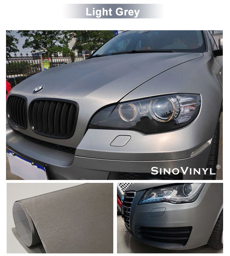 Matte Brushed Aluminum Metallic Vinyl Wrap Car