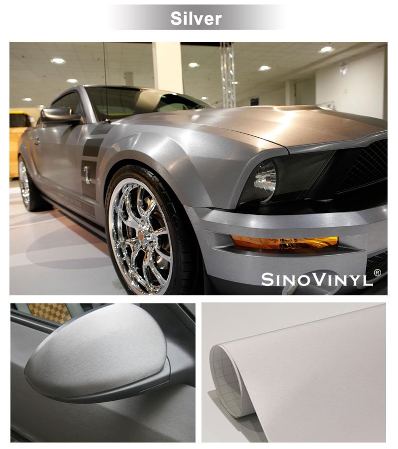 Matte Brushed Aluminum Metallic Vinyl Wrap Car