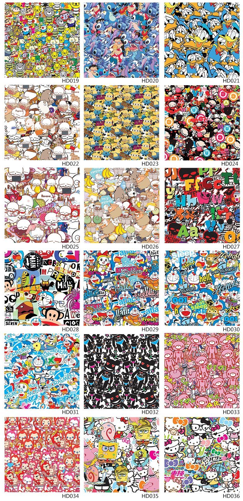 Gloss Matte Pattern Graphic Car Body Vinyl Bomb Sticker