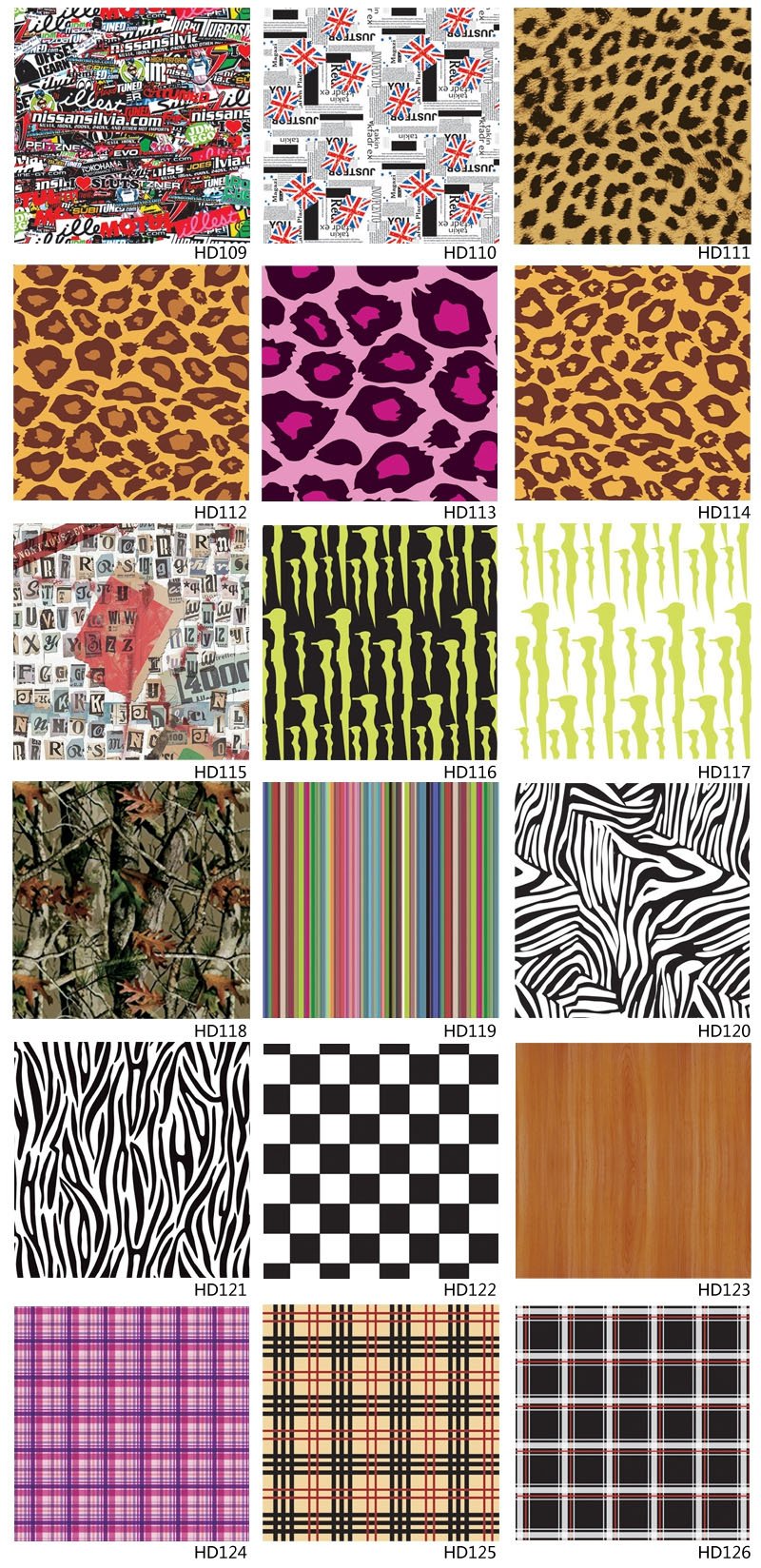 Gloss Matte Pattern Graphic Car Body Vinyl Bomb Sticker