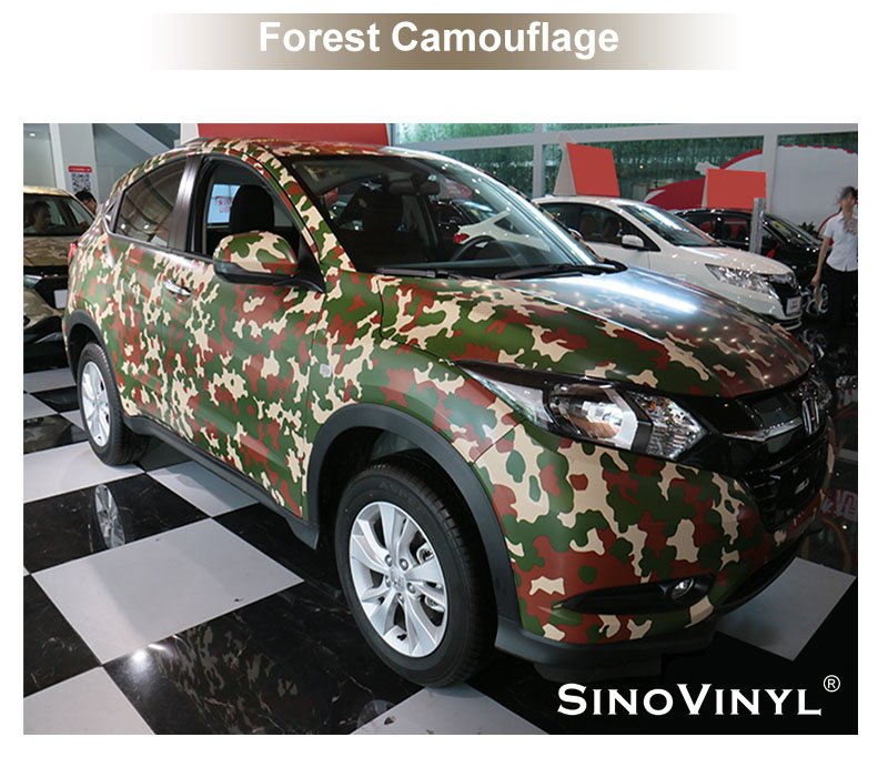 Envoltório de carro camuflado azul ar livre de bolhas de camuflagem vinil de camuflagem