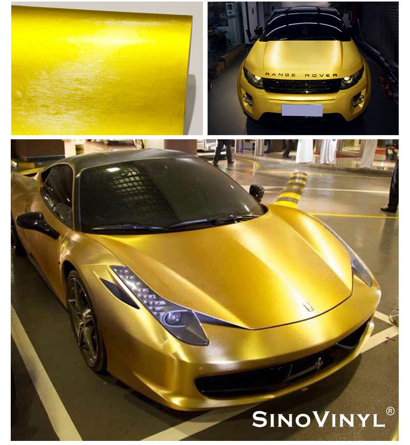 Chrome Brushed Aluminum Metallic Auto Wrap Vinyl