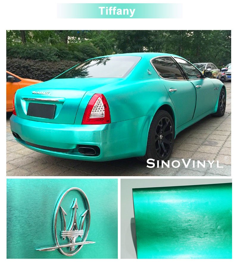 Chrome Brushed Aluminum Metallic Auto Wrap Vinyl