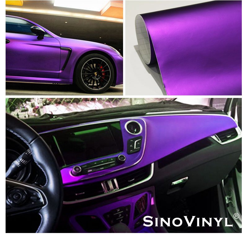 Matte Metallic Chrome Color Changing Vinyl Wrapping Foil Car Vinyl Wrap For Vehicle