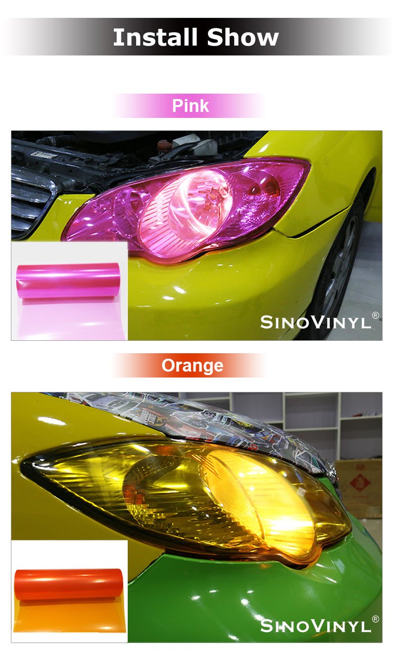 Colored Car Headlight Taillight Smoke Tint Film