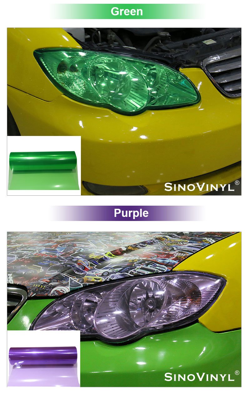 Colored Car Headlight Taillight Smoke Tint Film