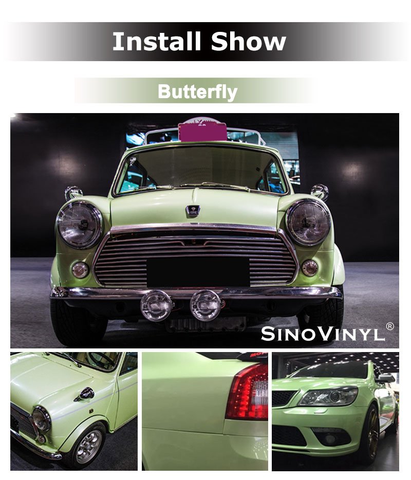 Macaron Gloss Vehicle Vinyl Wraps Auto Body Stickers