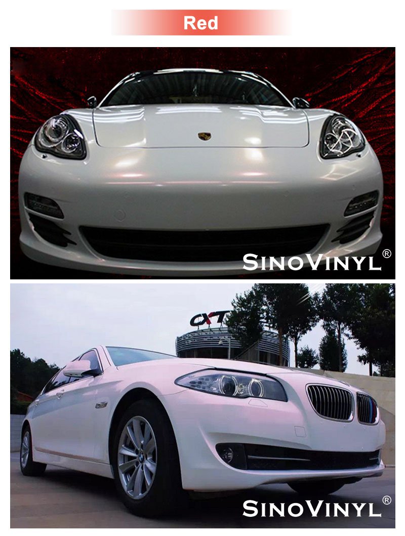 Matte Gloss Magic Chameleon White Color Change Vinyl Car Wrapping