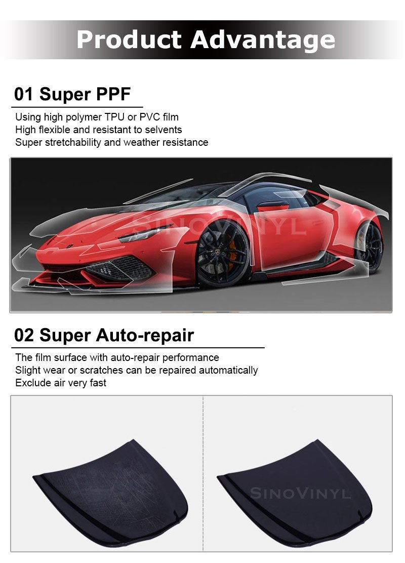 Best Price Coating PPF Film Glossy TPH Car Paint Protection Film Auto-repaired Anti Scratch PPF Transparent TPU Car Body Film