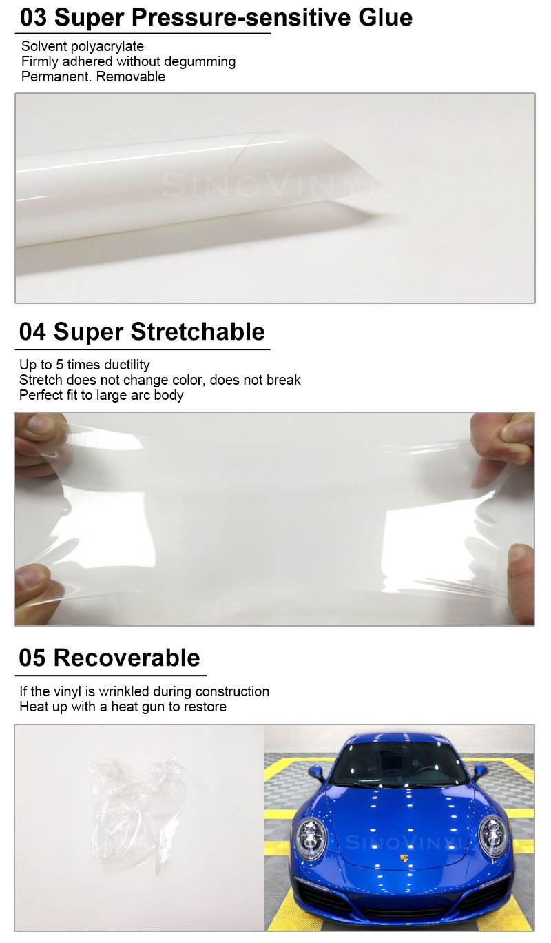 Hydrophile Self-healing Transparent Car Wrapping Paint Protection Film