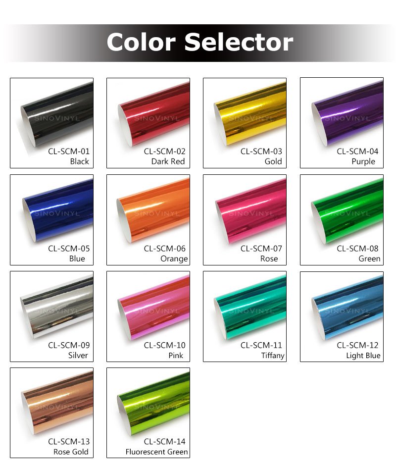 Factory Custom Car Wrap Waterproof Vinyl Mirror Chrome Red Film Wholesale Sticker Wrapping Foil Car Wrap Vinyl