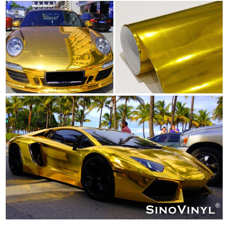 Super Glossy PVC Material High Stretchable Mirror Chrome Car Wrapping Vinyl Film For Car Renew