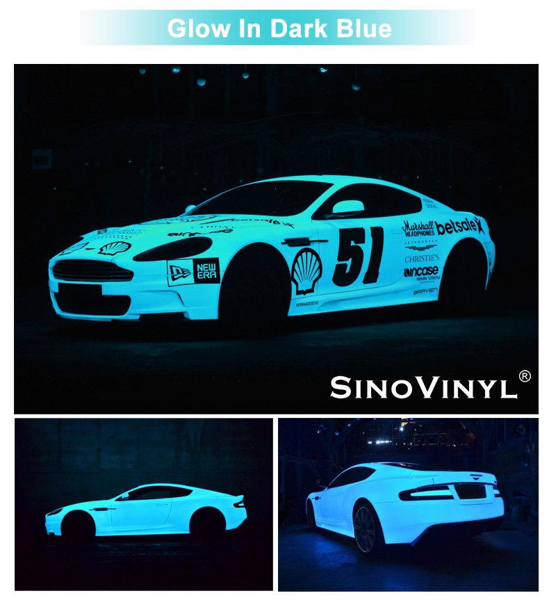 Glow in The Dark Photoluminescent Film Vinyl Wrap Car - Sino Car Film