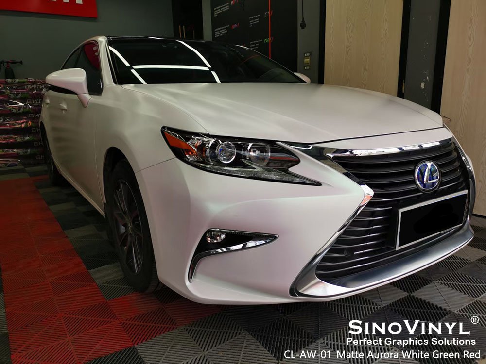 CL-AW-01 Matte Aurora White Green Red Vinyl Distribuidor for LEXUS