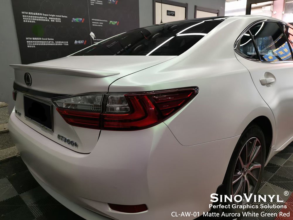 CL-AW-01 Matte Aurora White Green Red Vinyl Distribuidor for LEXUS