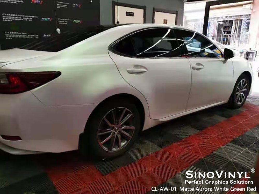 CL-AW-01 Matte Aurora White Green Red Vinyl Distribuidor for LEXUS