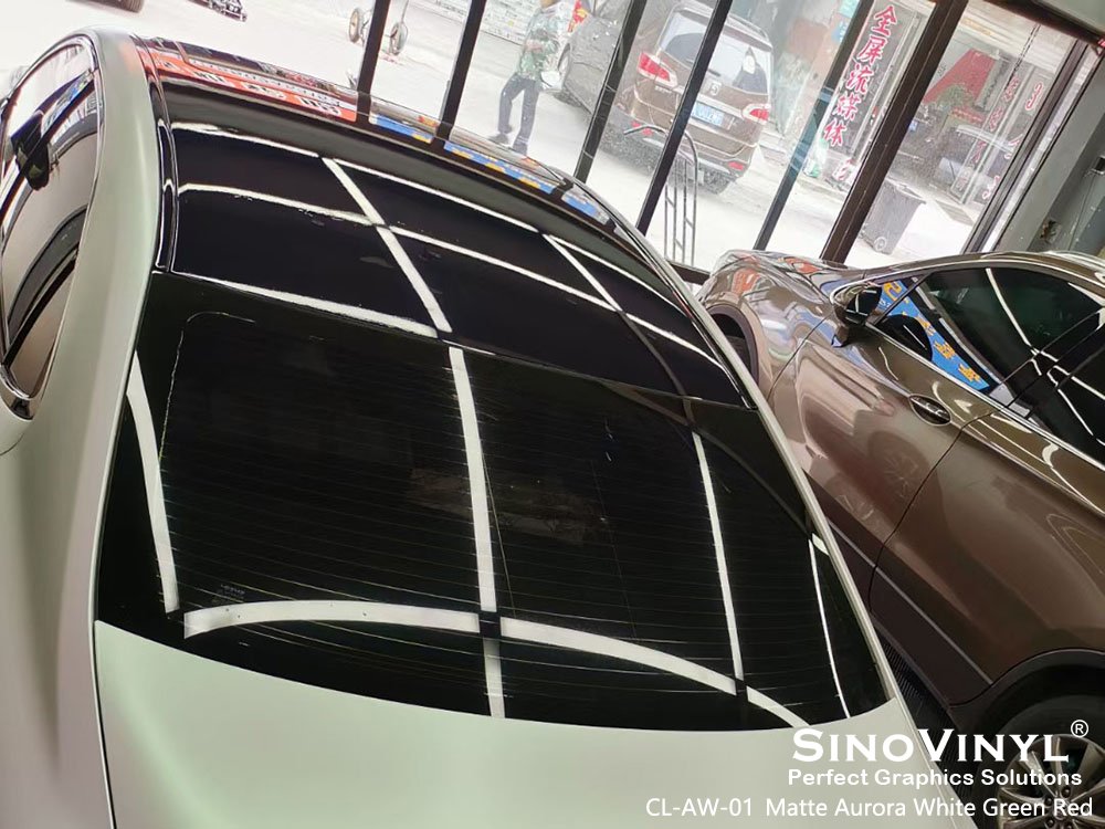 CL-AW-01 Matte Aurora White Green Red Vinyl Distribuidor for LEXUS