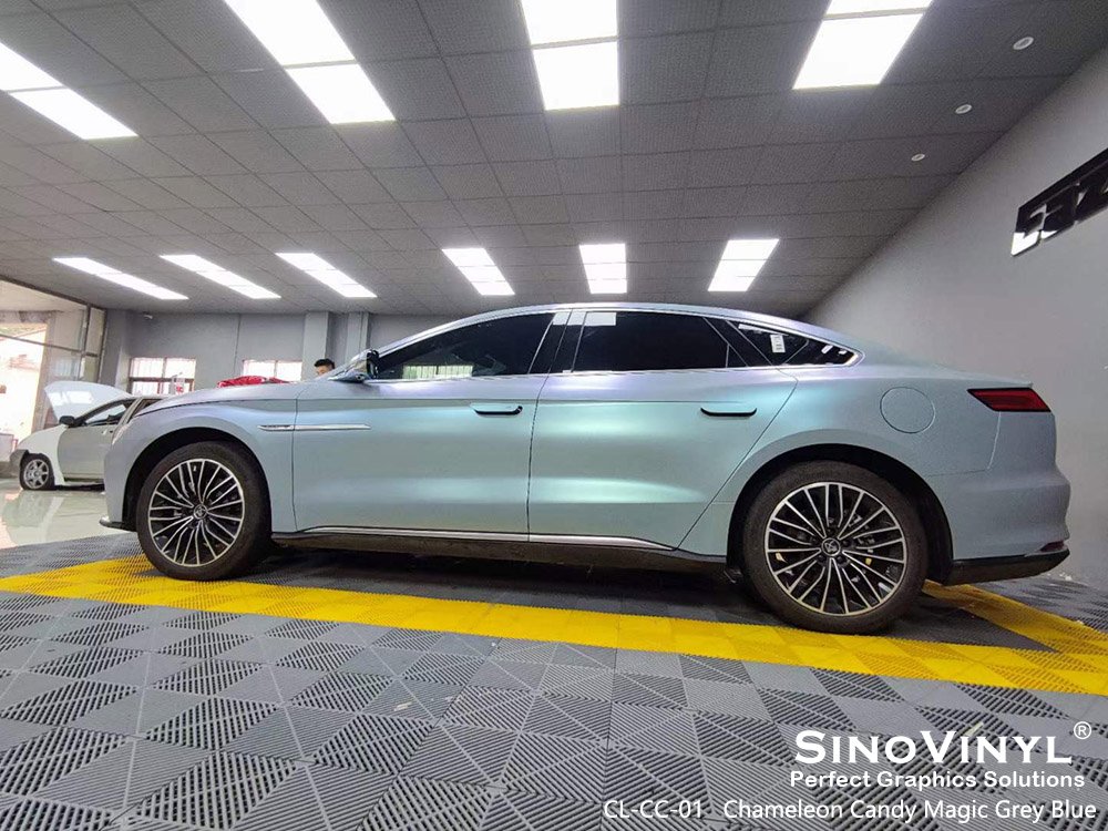 CL-CC-01 Chameleon Candy Magic Grey Blue Auto Wrap Vinyl for BYD