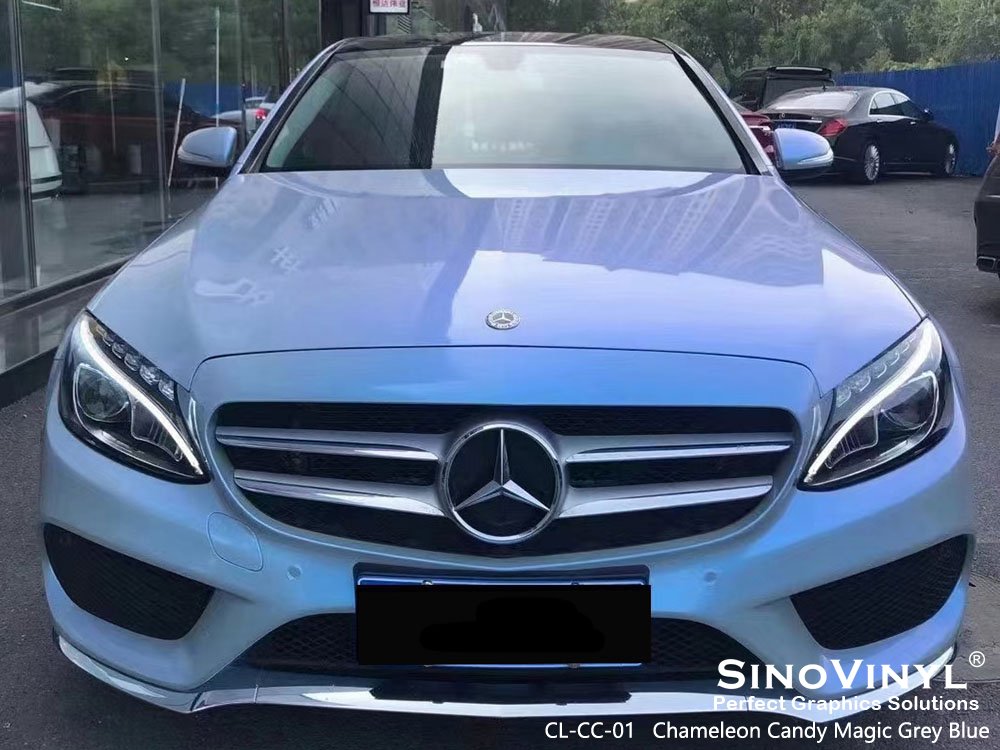 CL-CC-01 Chameleon Candy Magic Grey Blue Vehicle Wrapping for MERCEDES-BENZ