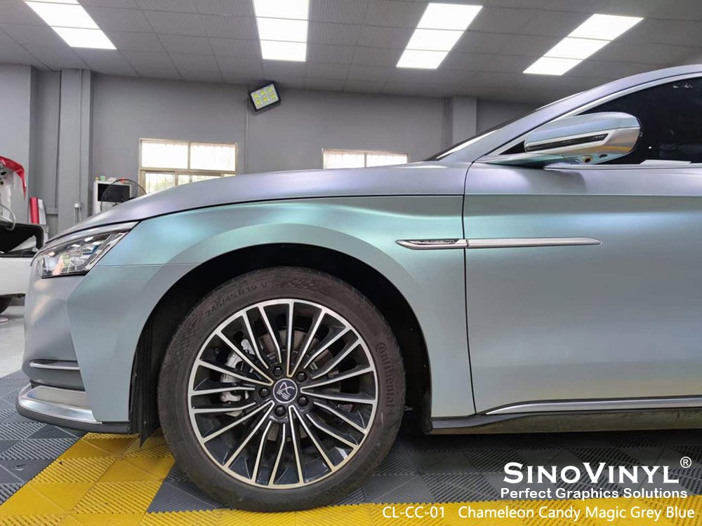 CL-CC-01 Chameleon Candy Magic Grey Blue Auto Wrap Vinyl for BYD