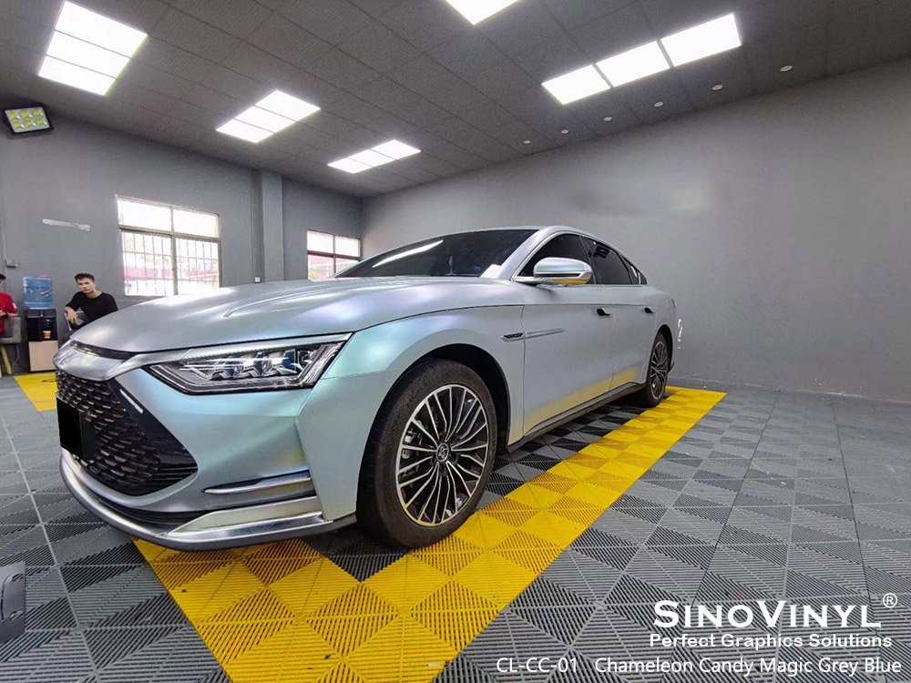 CL-CC-01 Chameleon Candy Magic Grey Blue Auto Wrap Vinyl for BYD