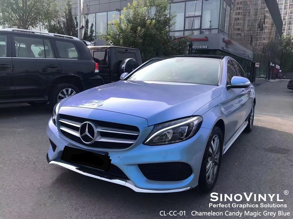 CL-CC-01 Chameleon Candy Magic Grey Blue Vehicle Wrapping for MERCEDES-BENZ