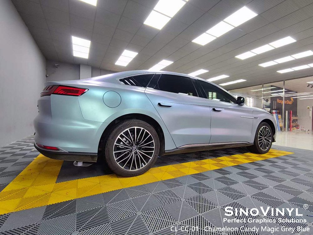 CL-CC-01 Chameleon Candy Magic Grey Blue Auto Wrap Vinyl for BYD