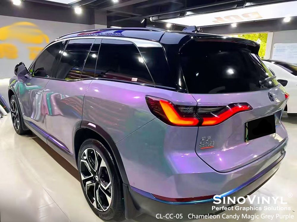 CL-CC-05 Chameleon Candy Magic Grey Purple Vehicle Wraps Wholesale Price for NIO