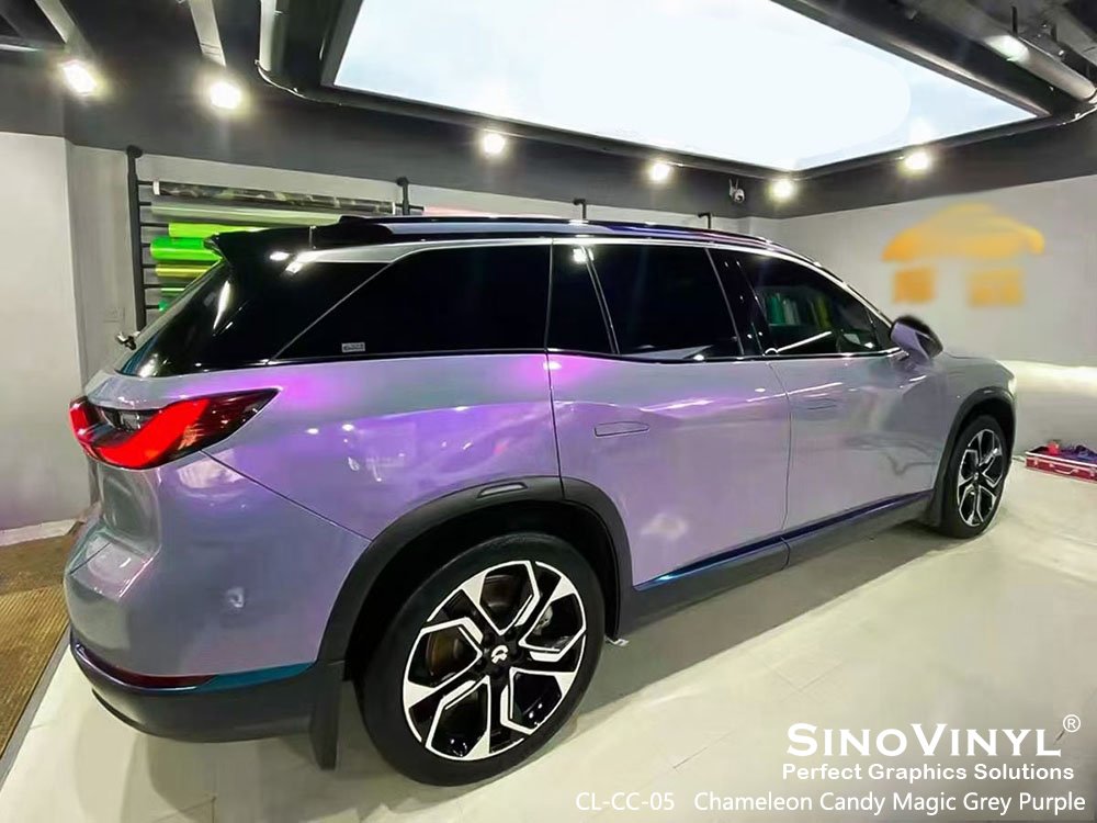 CL-CC-05 Chameleon Candy Magic Grey Purple Vehicle Wraps Wholesale Price for NIO