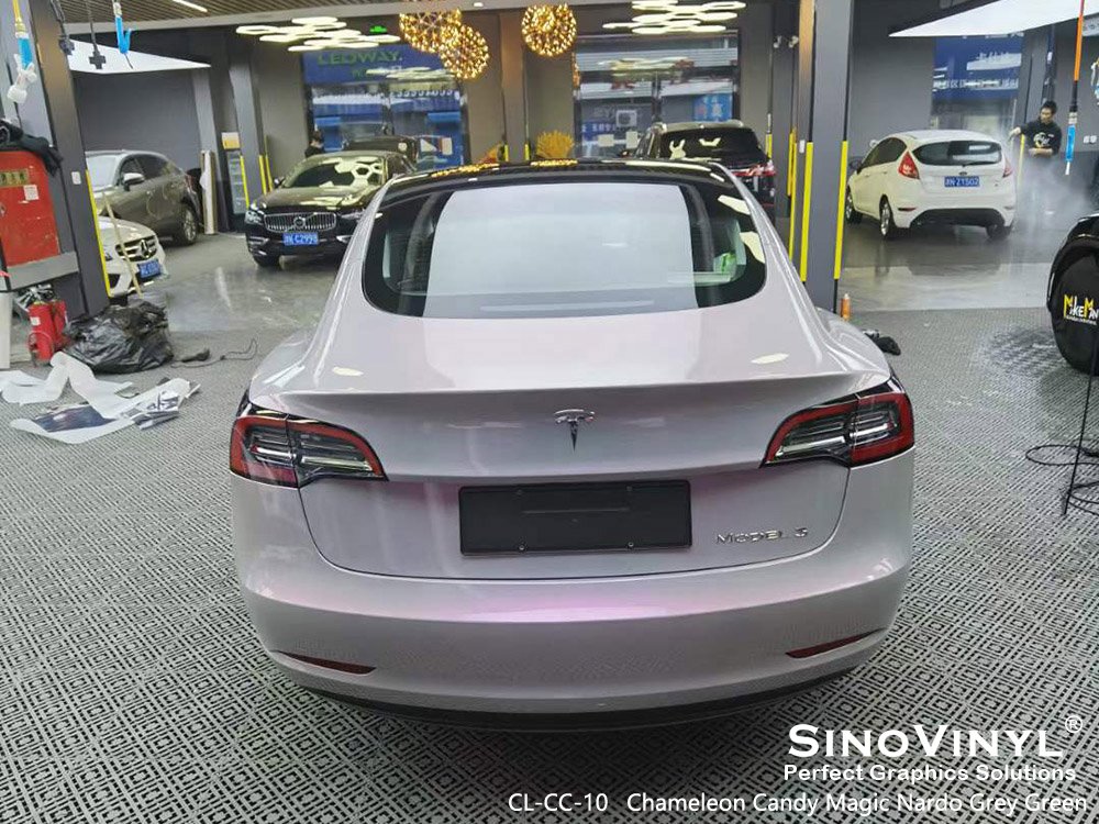 CL-CC-10 Chameleon Candy Magic Nardo Grey Green Vinyl Film for TESLA
