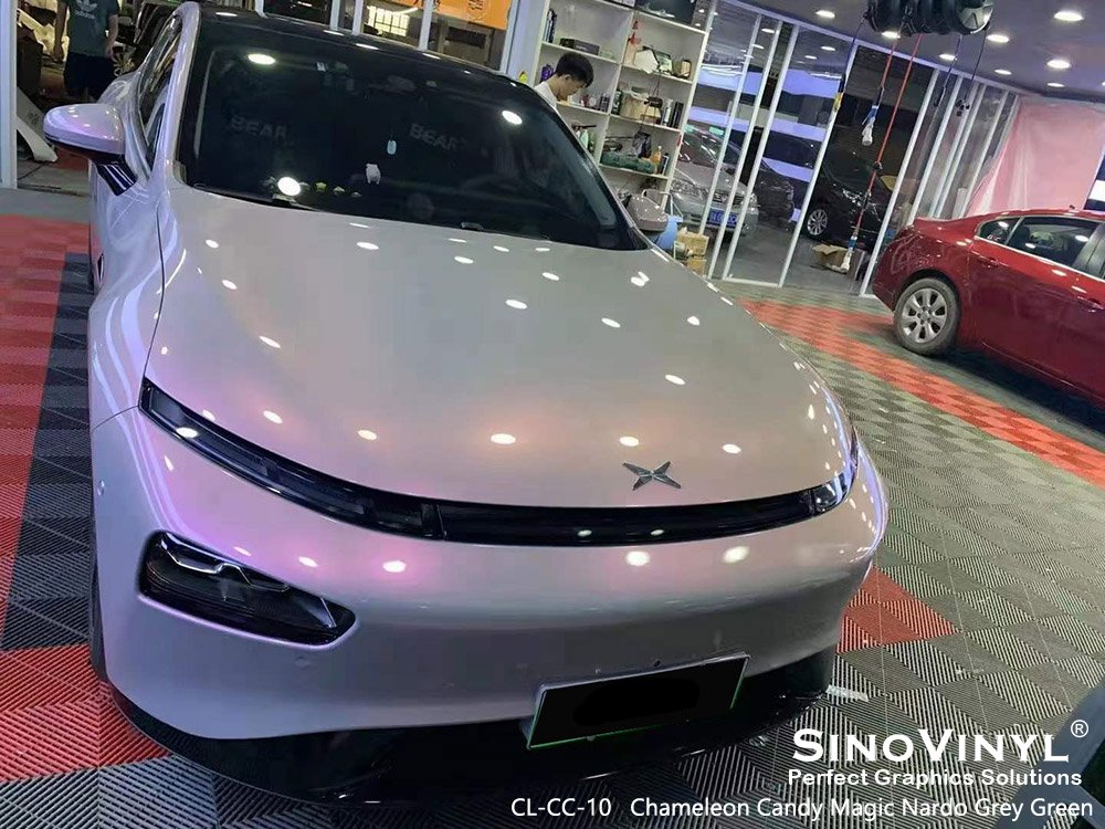 CL-CC-10 Chameleon Candy Magic Nardo Grey Green Motorcycle Wrapping for XPENG