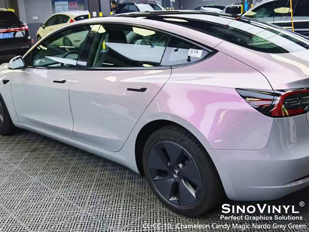 CL-CC-10 Chameleon Candy Magic Nardo Grey Green Vinyl Film for TESLA