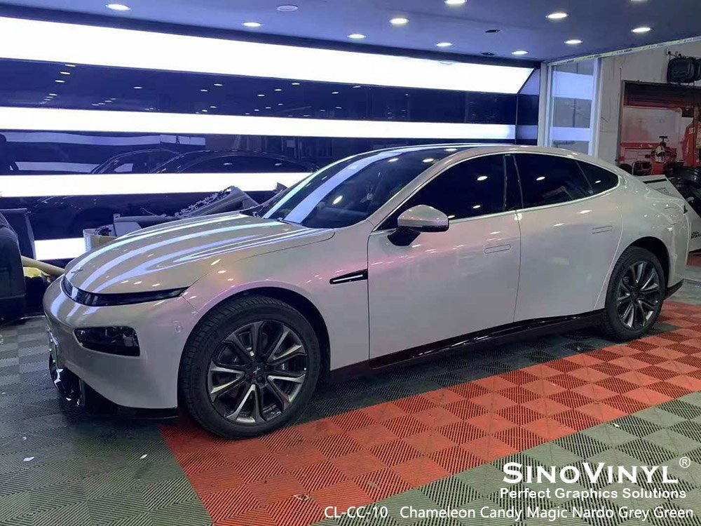 CL-CC-10 Chameleon Candy Magic Nardo Grey Green Motorcycle Wrapping for XPENG
