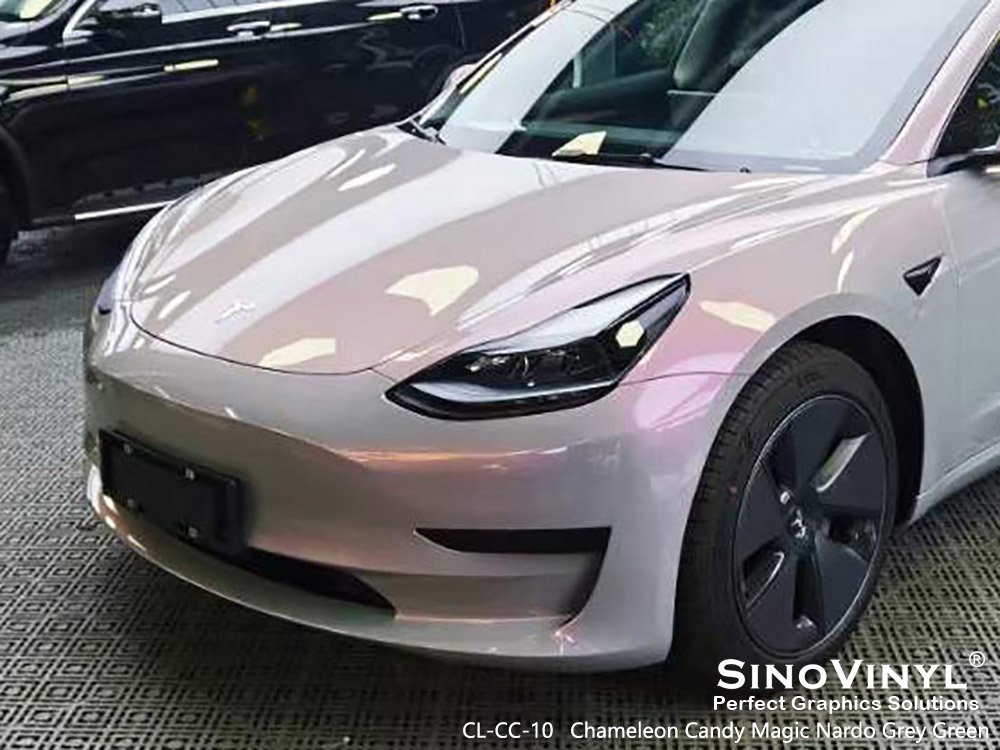 CL-CC-10 Chameleon Candy Magic Nardo Grey Green Vinyl Film for TESLA