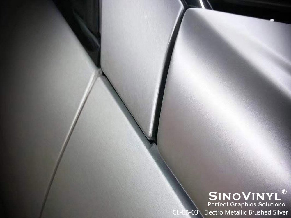 CL-EB-03 Electro Metallic Brushed Silver Car Vinyl Matte for MERCEDES-BENZ
