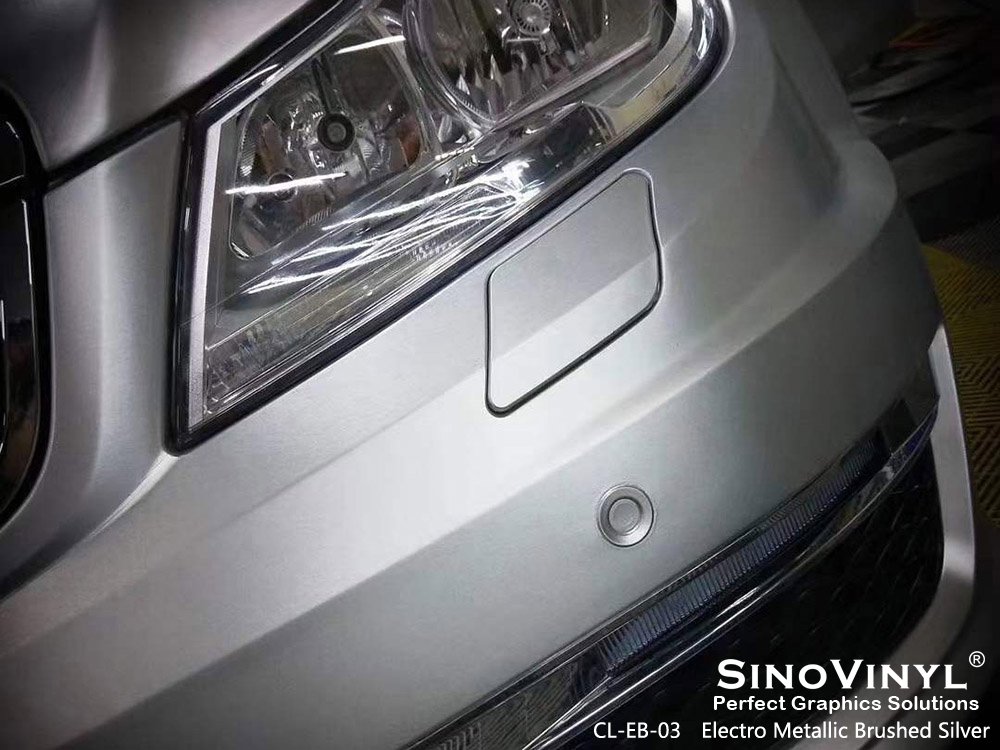 CL-EB-03 Electro Metallic Brushed Silver Car Vinyl Matte for MERCEDES-BENZ