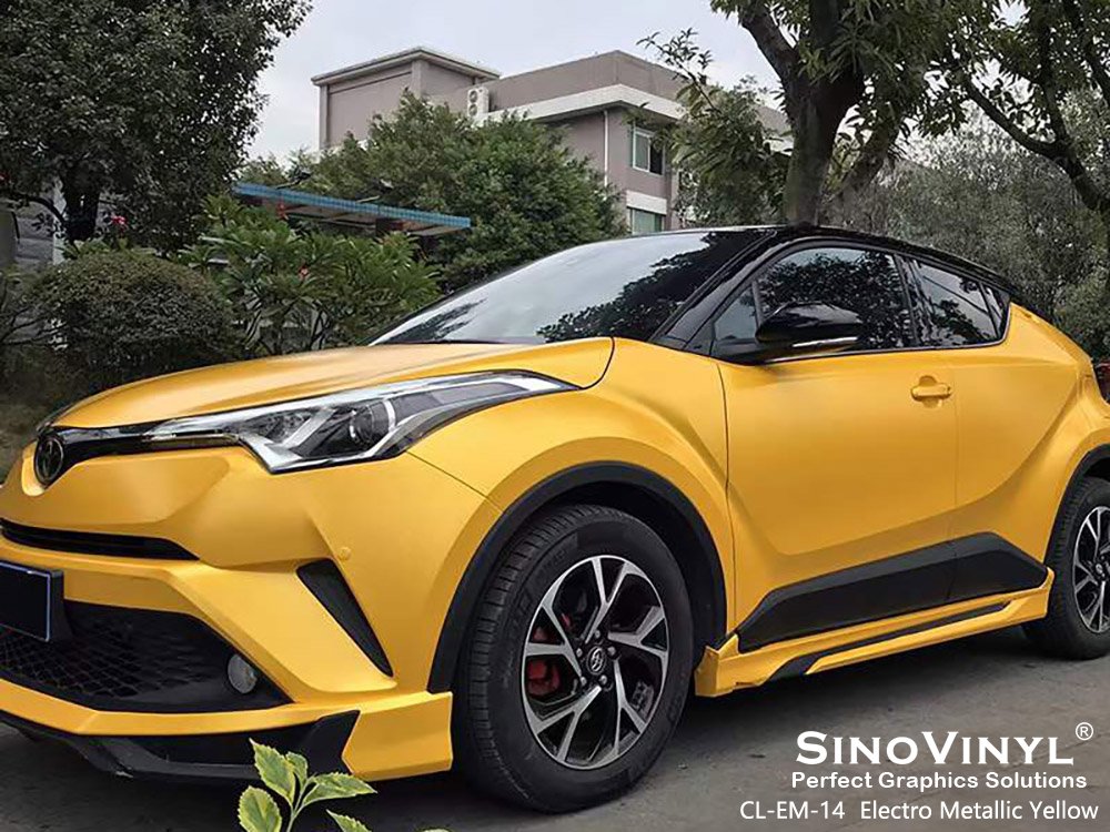 CL-EM-14 Electro Metallic Yellow Car Body Wrap for TOYOTA