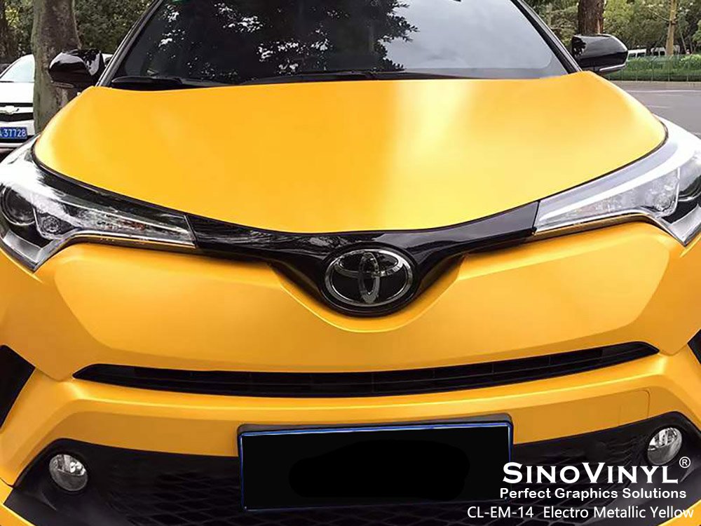 CL-EM-14 Electro Metallic Yellow Car Body Wrap for TOYOTA
