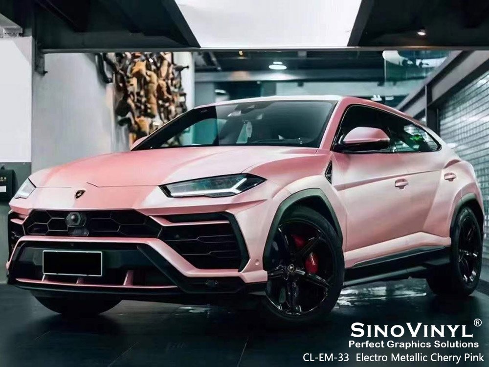 CL-EM-33 Electro Metallic Cherry Pink Custom Car Wrapping for LAMBORGHINI