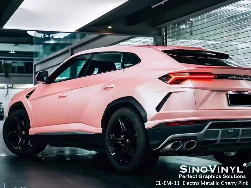 CL-EM-33 Electro Metallic Cherry Pink Custom Car Wrapping for LAMBORGHINI