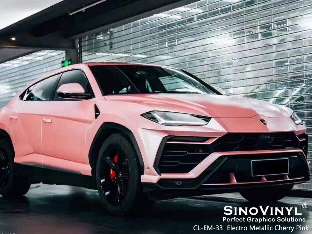 CL-EM-33 Electro Metallic Cherry Pink Custom Car Wrapping for LAMBORGHINI