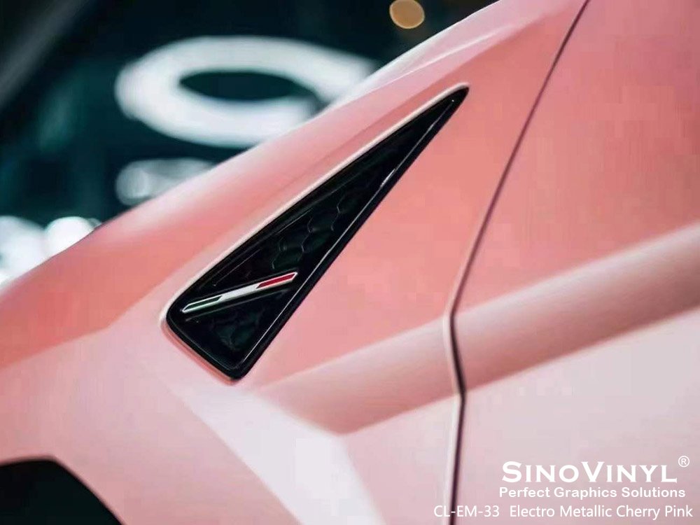 CL-EM-33 Electro Metallic Cherry Pink Vehicle Vinyl Wrapping for LAMBORGHINI