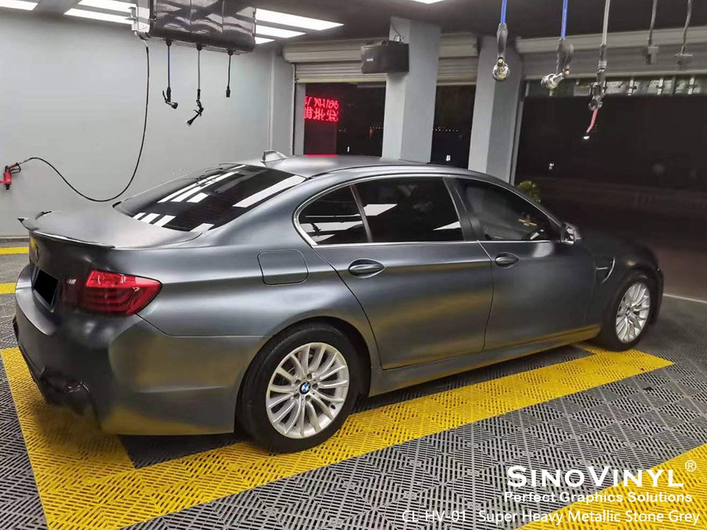 CL-HV-01 Super Heavy Metallic Stone Grey Car Vinyl Supplies for BMW