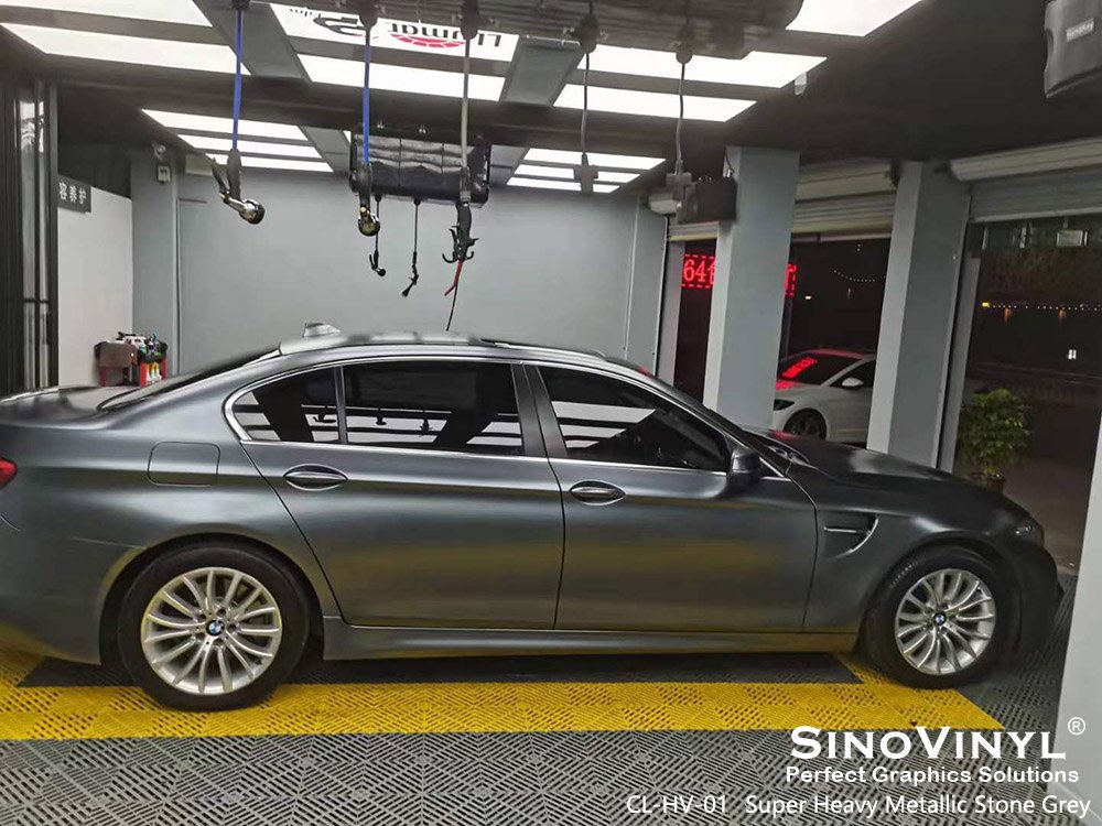 CL-HV-01 Super Heavy Metallic Stone Grey Car Vinyl Supplies for BMW