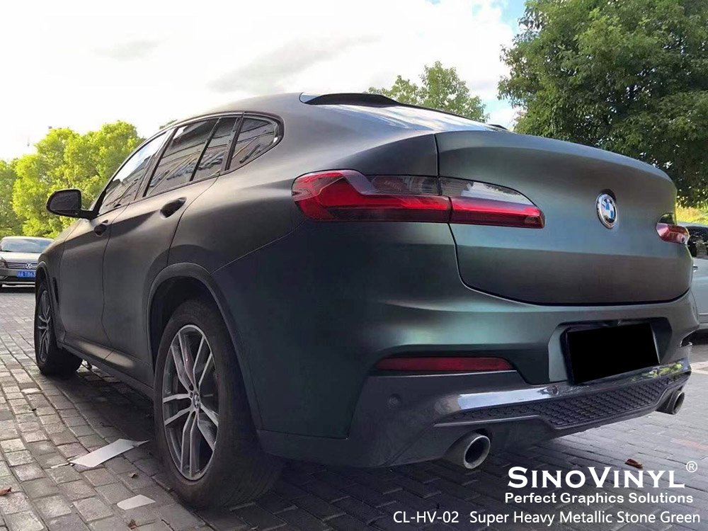 Super Heavy Metallic Stone Green Car Wrap Foil for BMW