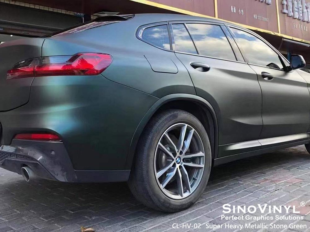 Super Heavy Metallic Stone Green Car Wrap Foil for BMW