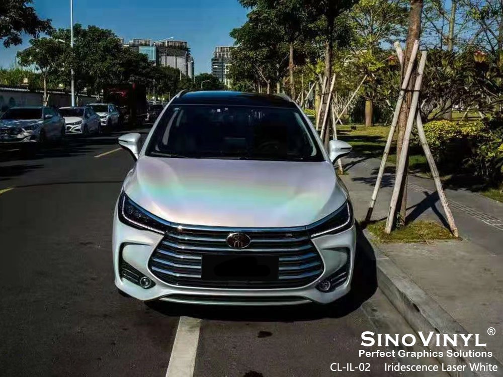 CL-IL-02 Iridescence Laser White Vinyl For Car Skin for BYD